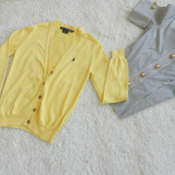 Ralph Lauren yellow cotton sweater, size medium - Picture 2 of 3